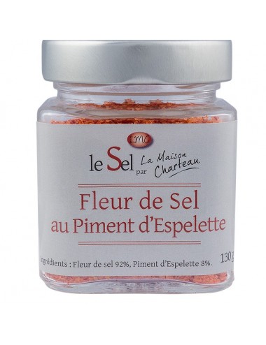 Fleur de sel Piment Espelette Maison Charteau Guérande,130gr