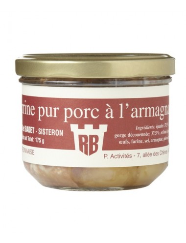 Terrine pur porc à l'Armagnac, Richaud et Badet 175gr